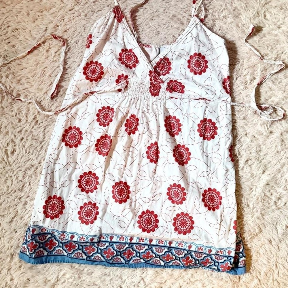 Vintage Y2K Boho Americana Picnic Earthy Babydoll Summer Dress Womens XXL Hippie